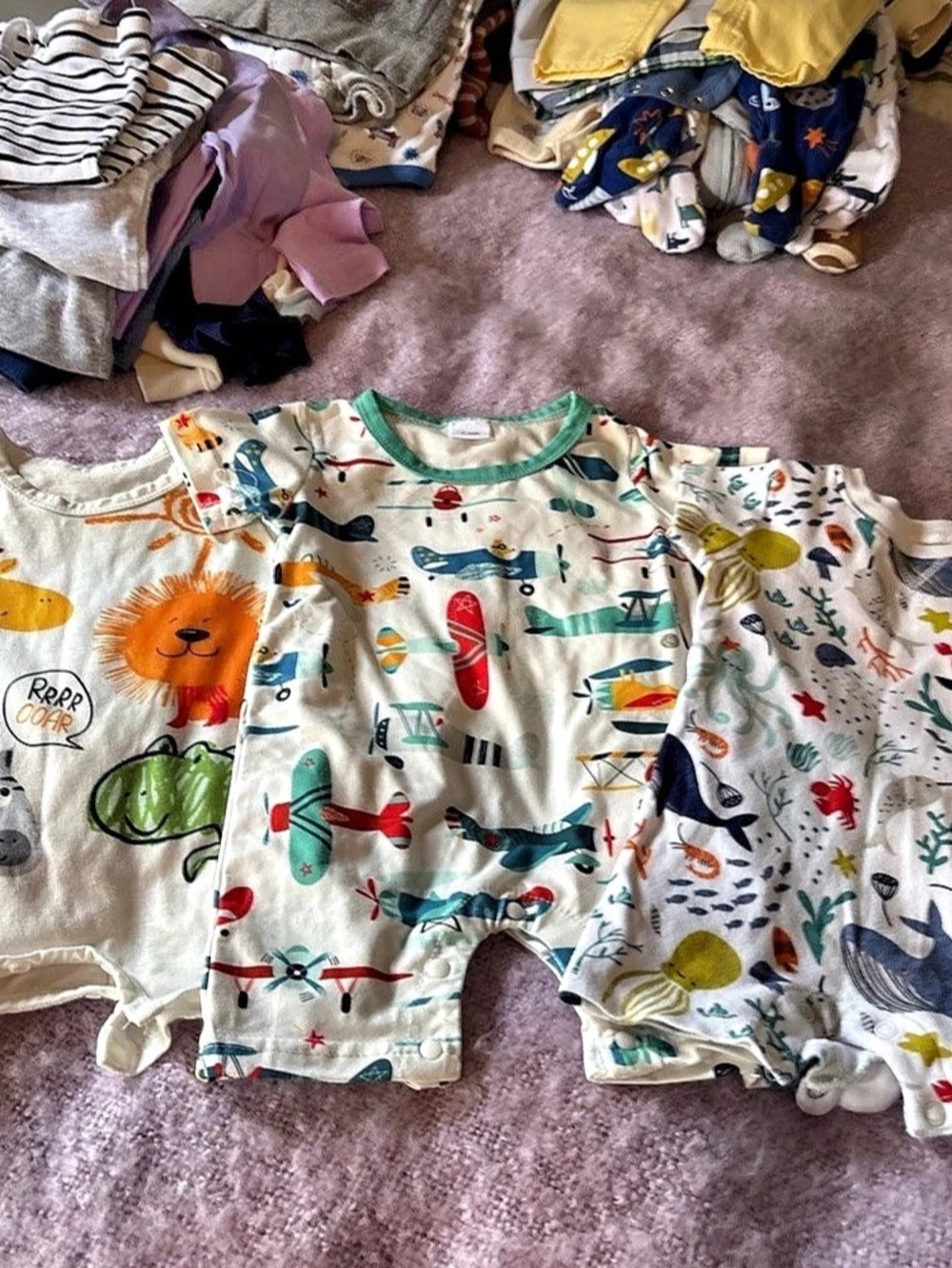 Baby Animal Print Footie Set
